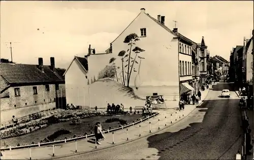 Ak Waren an der Müritz, Blick in die Langestraße