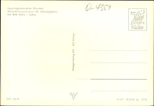 Ak Biendorf Bernburg an der Saale, Agraringenieurschule, Labor