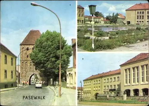 Ak Pasewalk in Mecklenburg Vorpommern, Prenzlauer Tor, Ernst Thälmann Platz, Rat des Kreises