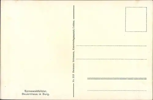 Ak Burg im Spreewald, Spreewaldbilder, Bauernhaus, Spreewälderinnen