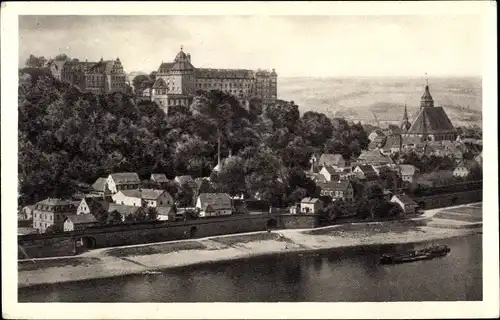 Ak Pirna an der Elbe, Schloss und Stadtkirche
