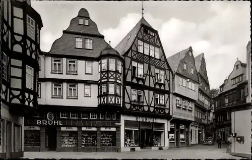 Ak Limburg an der Lahn in Hessen, Partie am Kornmarkt, Geschäft Siebert, Fachwerkhaus