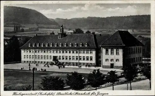 Ak Heilbad Heiligenstadt Eichsfeld Thüringen, Staatliche Oberschule für Jungen, Außenansicht