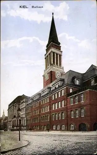 Ak Kiel Schleswig Holstein, Rathaus, Außenansicht