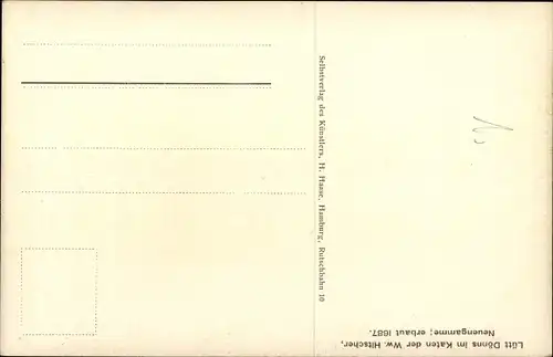 Künstler Ak Hasse, H., Hamburg Bergedorf Neuengamme, Lütt Dönns im Katen der Ww. Hitscher