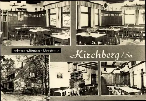 Ak Kirchberg, Anton Günther Berghaus, Innen und Außenansicht