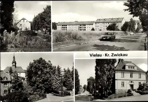 Ak Vielau Reinsdorf Sachsen, Diverse Straßenpartien, Gebäude