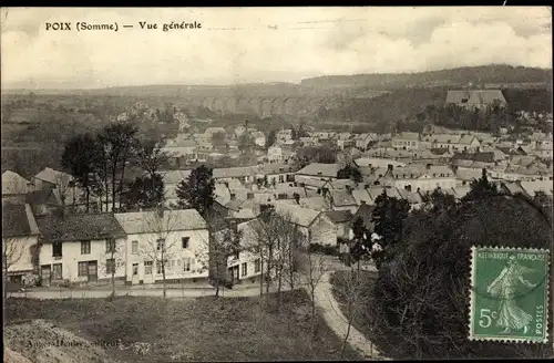 Ak Poix Somme, Vue generale, Gesamtansicht Ort