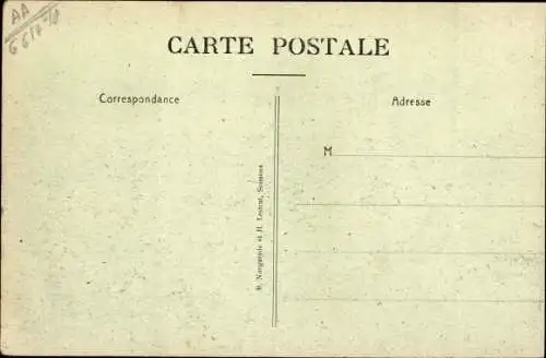 Ak Filain Aisne, Chemin des Dames, ruines