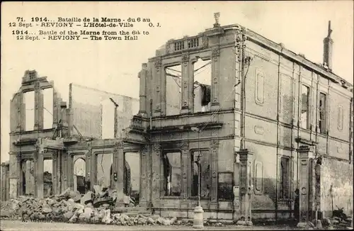 Ak Revigny Meuse, Bataille de la Marne 1914, Hotel de Ville