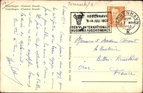 Ak København Kopenhagen Dänemark, Gammel Strand, Hafen, Boote