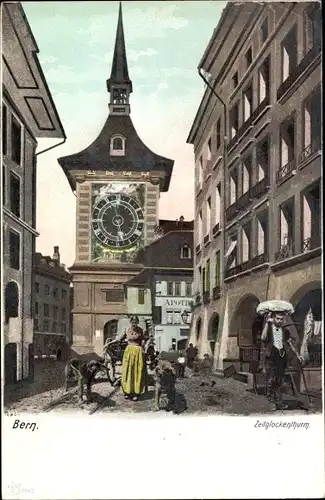 Ak Bern Stadt Schweiz, Zeitglockenturm