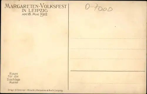 Künstler Ak Greiner, O., Leipzig in Sachsen, Margareten Volksfest am 18. Mai 1912