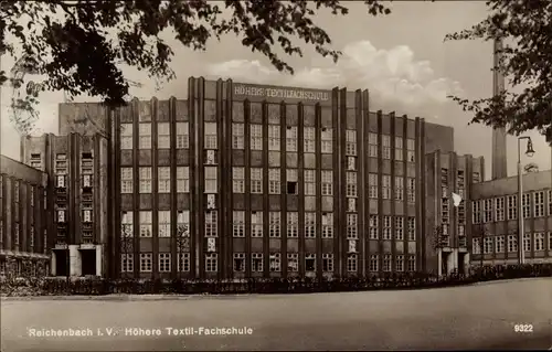 Ak Reichenbach im Vogtland, Höhere Textil Fachschule