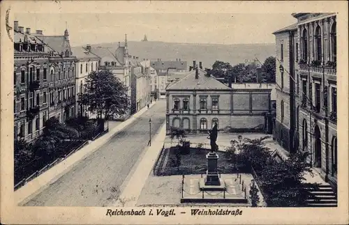 Ak Reichenbach Vogtland, Weinholdstraße