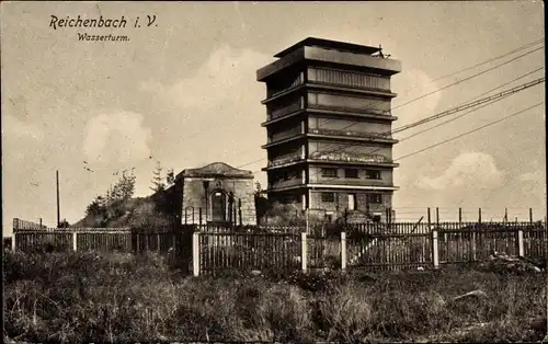 Ak Reichenbach im Vogtland, Wasserturm