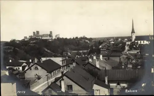 Foto Ak Rakvere Wesenberg Estland, Stadtpanorama