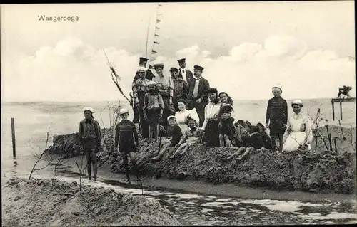 Ak Nordseebad Wangerooge in Ostfriesland, Strandmotiv