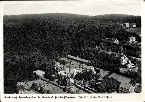 Ak Friedrichsbrunn Thale im Harz, Sanatorium, Fliegeraufnahme