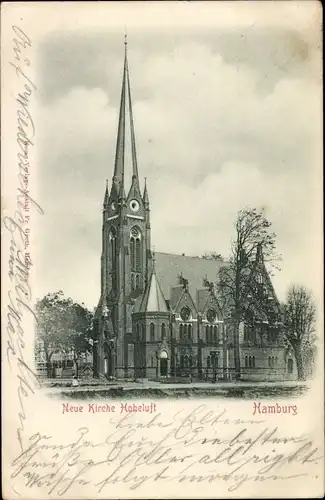 Ak Hamburg Nord Hoheluft, Neue Kirche