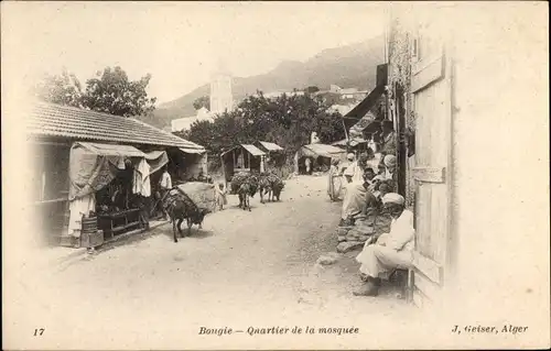 Ak Bougie Algerien, Quartier de la Mosquee