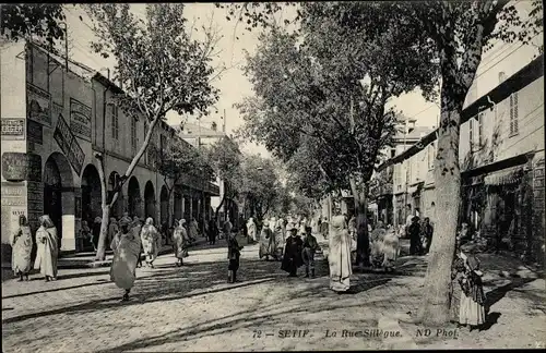 Ak Setif Algerien, La Rue Sillegue