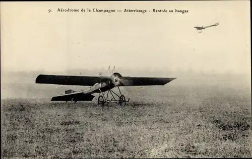 Ak Aviation, Aerodrome de la Champagne, Atterrissage, Rentree au hangar