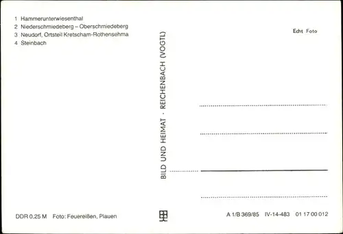 Ak Dampflokomotiven im Erzgebirge, Hammerunterwiesenthal, Niederschmiedeberg, Steinbach, Kretscham