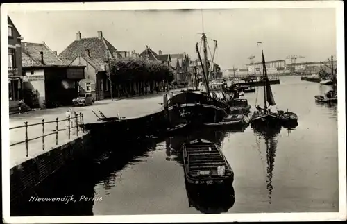 Ak Pernis Rotterdam Südholland Niederlande, Nieuwendijk, Hafen