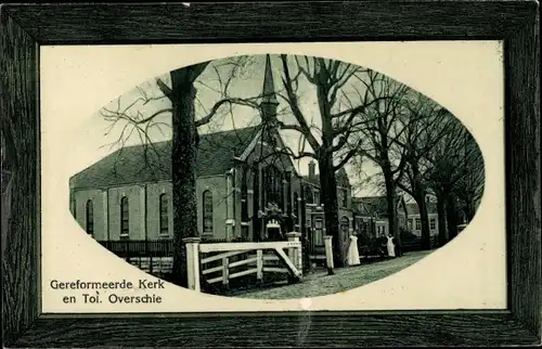 Passepartout Ak Overschie Rotterdam Südholland, Gereformeerde Kerk en Toi
