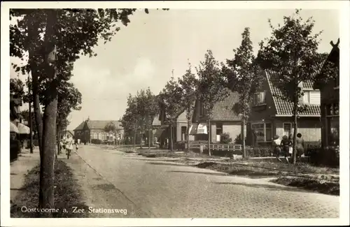 Ak Oostvoorne aan Zee Südholland, Stationsweg