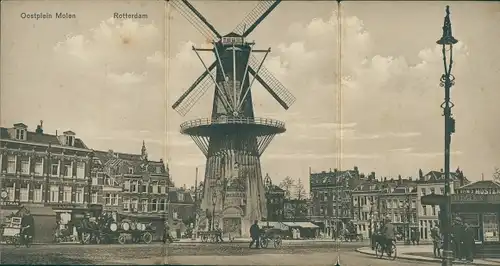 Klapp Ak Rotterdam Südholland Niederlande, Oostplein Molen