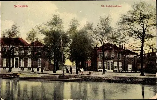 Ak Schiedam Südholland Niederlande, St. Liduinastraat