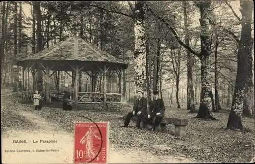 Ak Bains les Bains Vosges, Pavillon, Schutzhütte, Le Parapluie