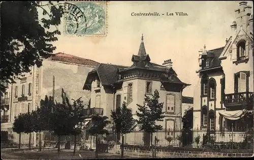 Ak Contrexéville Lothringen Vosges, Les Villas, Villen, Außenansicht