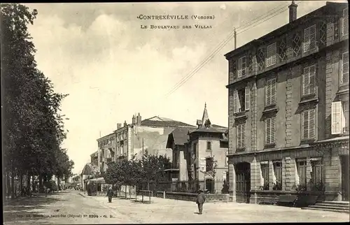 Ak Contrexéville Lothringen Vosges, Le Boulevard des Villas