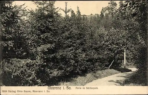 Ak Meerane in Sachsen, Partie im Schillerpark