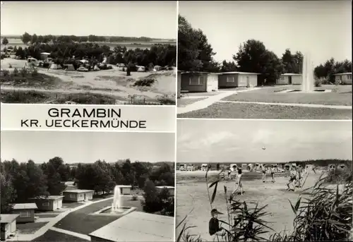 Ak Grambin am Stettiner Haff Vorpommern, Urlaubersiedlung Haffblick, Strand