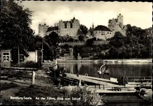 Ak Bernburg an der Saale, Schloss, An der Fähre