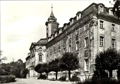 Ak Roßleben an der Unstrut Kyffhäuserkreis, Goethe-Oberschule, Außenansicht