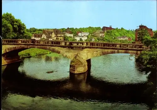 Ak Bad Kösen Naumburg an der Saale, Saalebrücke, Panorama