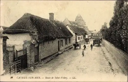 Ak Cayeux sur Mer Somme, Rue de Saint Valéry