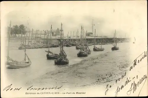 Ak Le Hourdel Cayeux sur Mer Somme, le Port du Hourdel, Hafen, Boote, Anleger