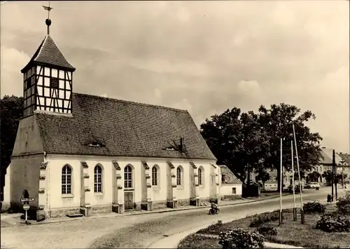 Ak Sonnewalde Niederlausitz, Straßenpartie, Marktplatz, Kirche
