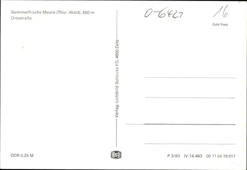 Ak Meura in Thüringen, Ortsstraße