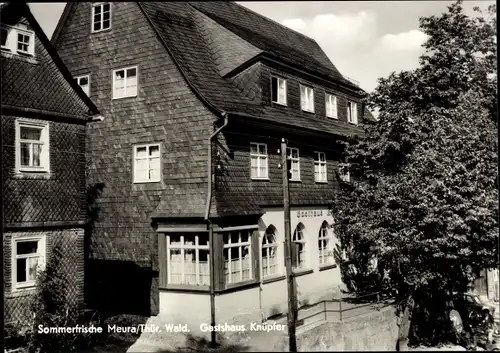 Ak Meura in Thüringen, Gasthaus Knüpfer,