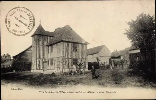 Ak Petit Couronne Seine MaritimeManoir Pierre Corneille