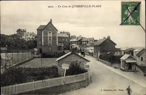 Ak Quiberville Seine-Maritime, Dorfpartie