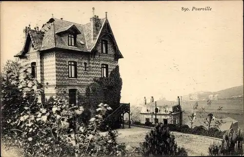 Ak Pourville Seine Maritime, Blick auf Haus