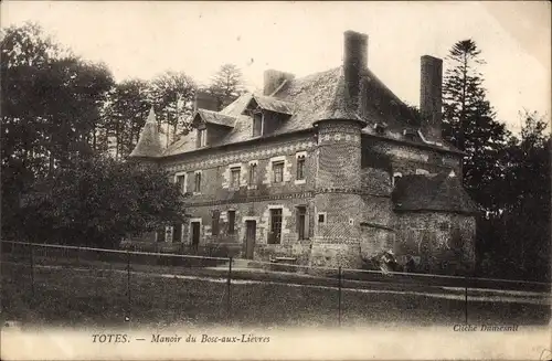 Ak Tôtes Seine Maritime, Manoir du Bosc aux Lièvres